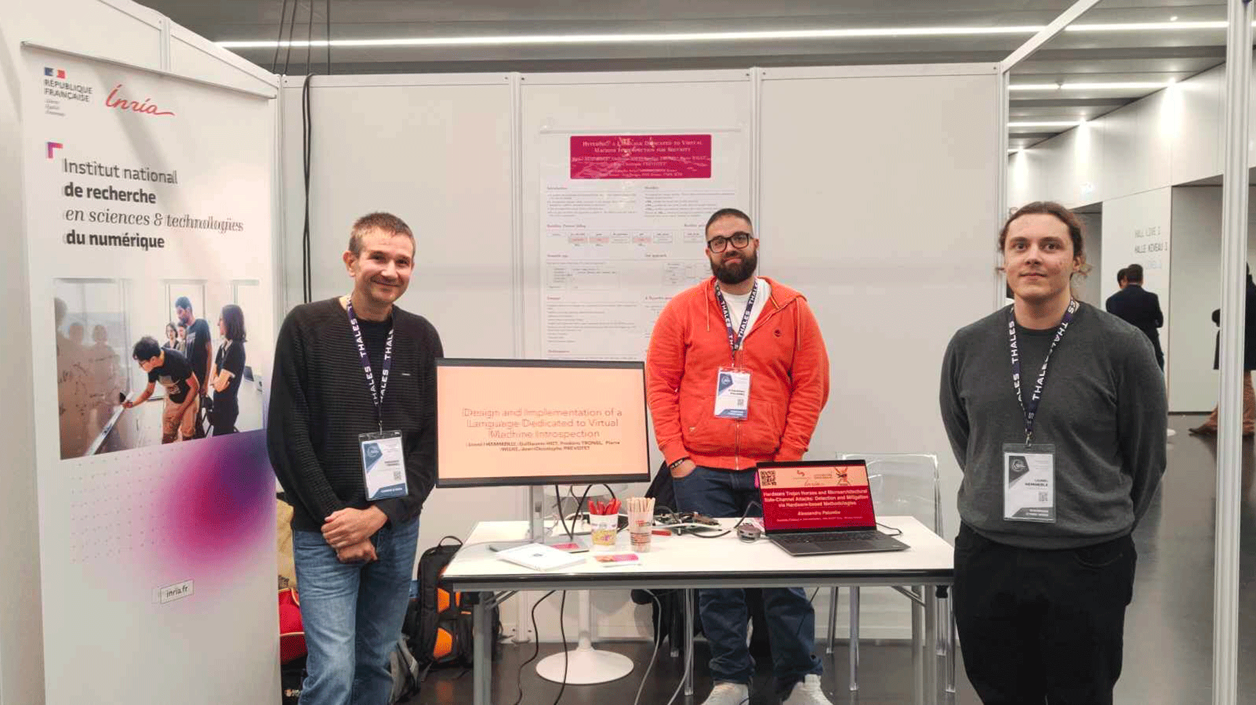 Membres de l'équipe SUSHI lors de l'European Cyber Week 2024 à Rennes pour le stand Inria