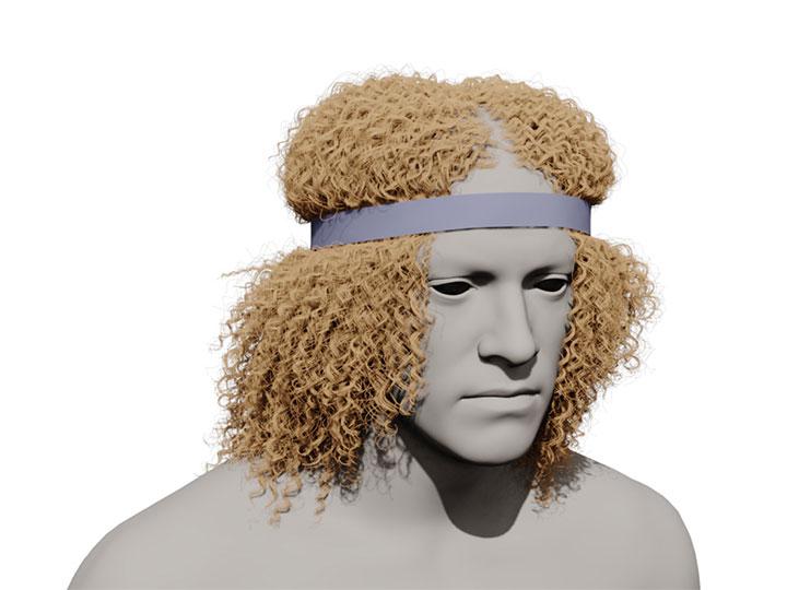 Modélisation 3D de cheveux bouclés